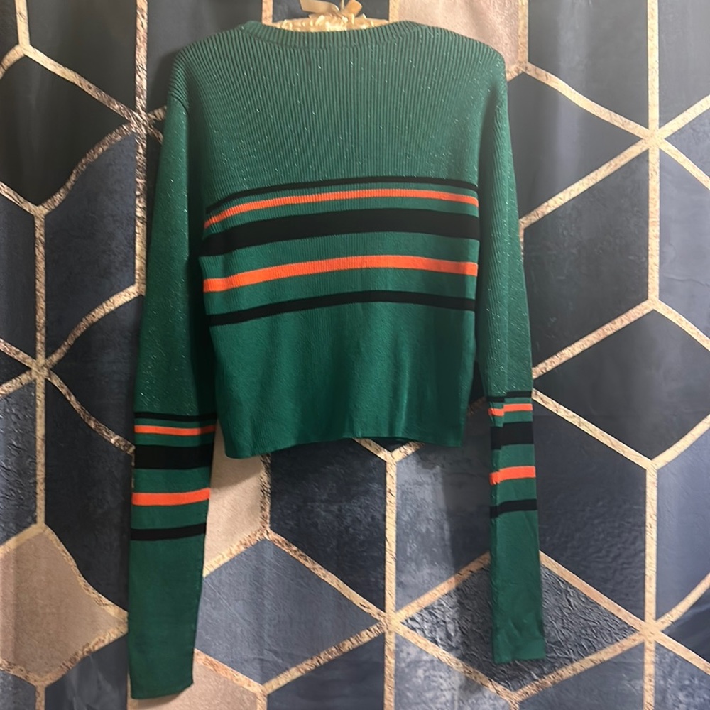 Diane von Furstenberg cropped sweater, size Large